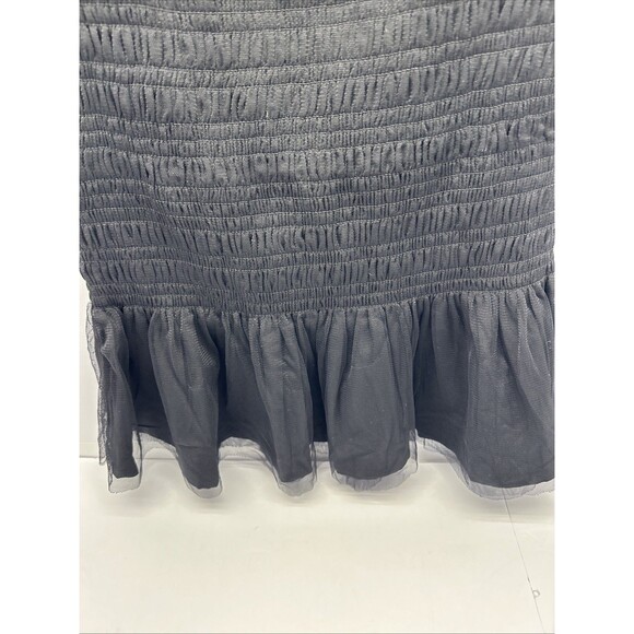 LoveShackFancy Mosa Black Elastic Dress Mini Fit & Flare Girls SZ 14 NEW - Picture 3 of 7